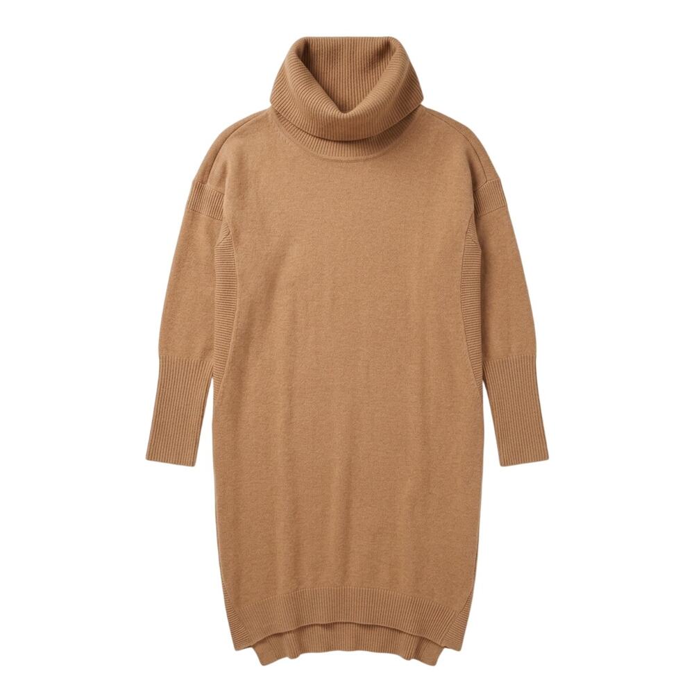 French Connection Camel Turtleneck Sweater Dress